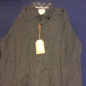 NWT weatherproof Men’s Dark Grey Vintage Button Up